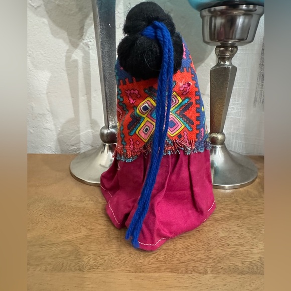 Colorful Handmade Mother and Child Art Navajo Doll - Picture 2 of 10